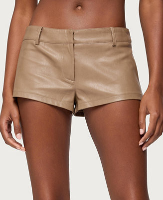 Women's Melaney Faux Leather Micro Shorts | Macy's