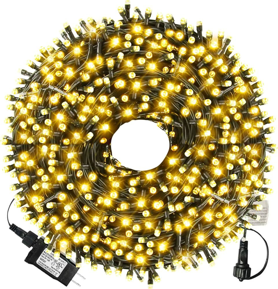 XTF2015 105ft 300 LED Christmas String Lights, End-to-End Plug 8 Modes Christmas Lights - UL Cert... | Amazon (US)