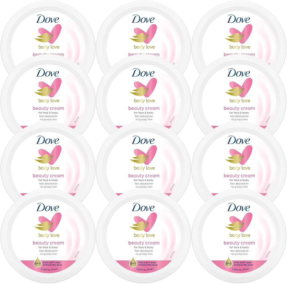 Dove Lotion, Beauty Cream - Light, Fast-Absorbing Face and Body Cream for Normal to Dry Skin, 24-... | Amazon (US)