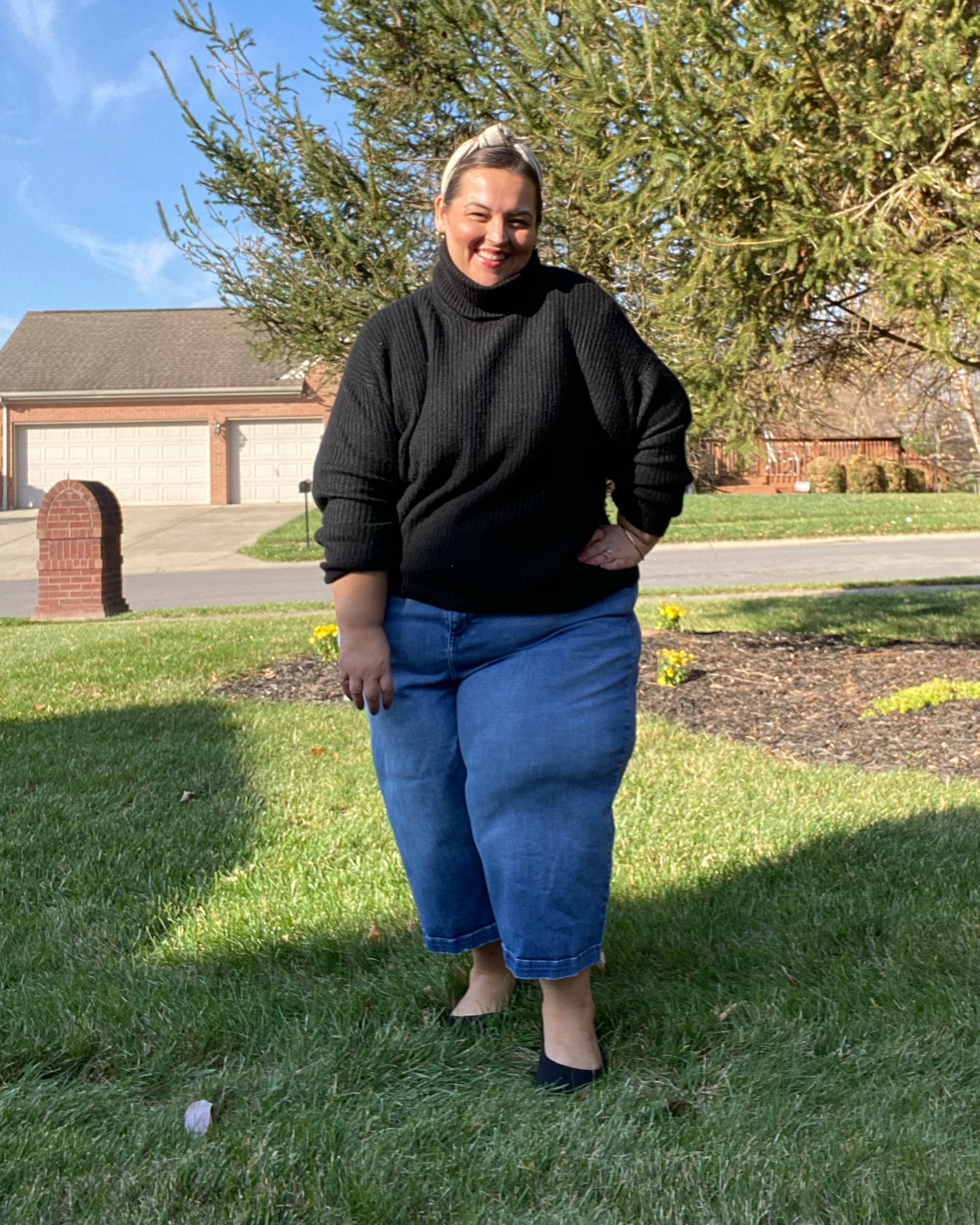 Maybe a controversial opinion but now that I’m in my mid-thirties I just do not care about a trendy vibe. Give me all the classics like this neutral black turtleneck, a great pair of cropped jeans, simple flats, and a headband. I’m good to go!

Sizing note: this top from H&M is only available up to an XXL but it is very oversized. I’m loving their cropped sweaters on my short frame with higher waisted jeans and pants! 

#LTKSeasonal #LTKfindsunder50 #LTKplussize