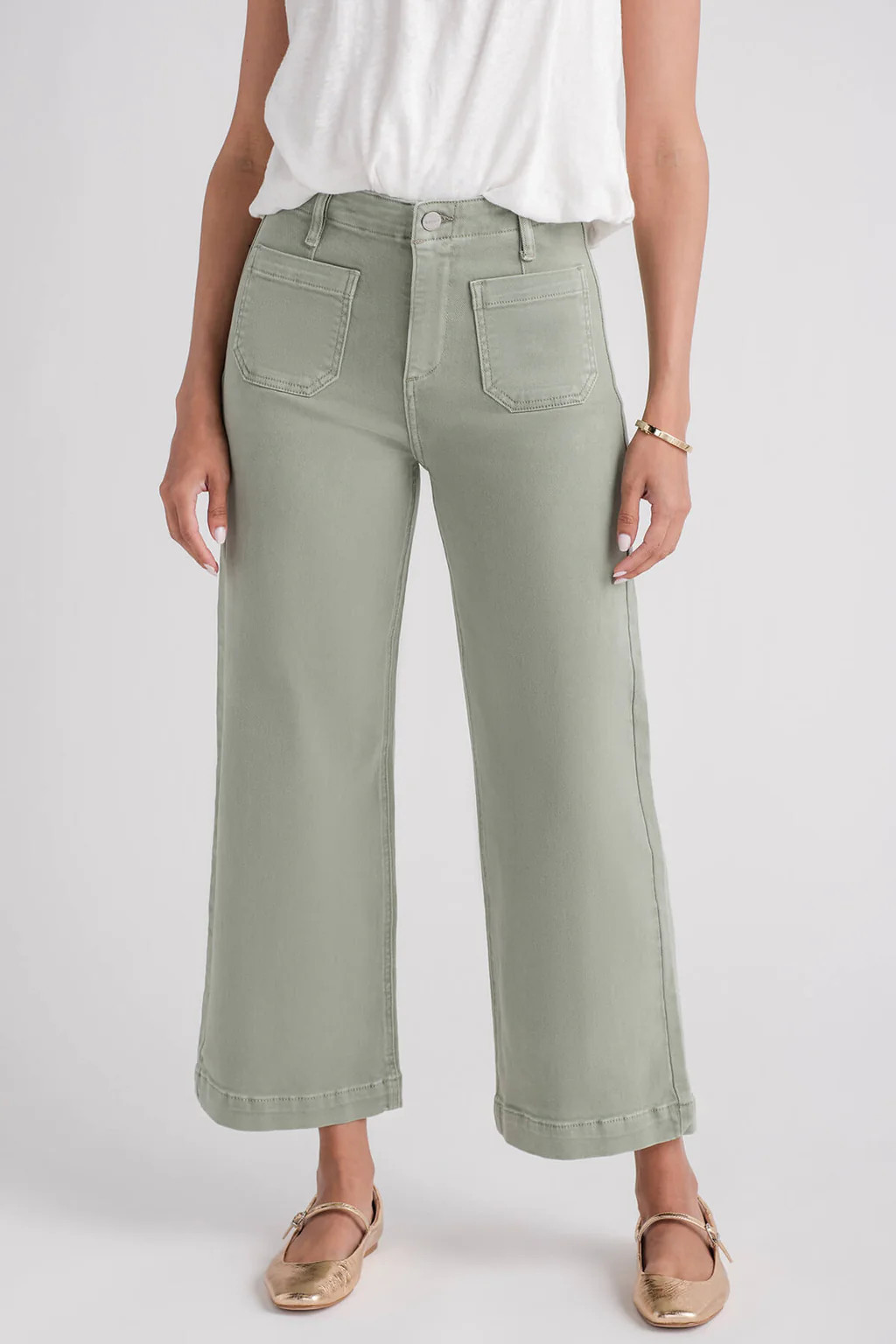 Risen Amelia Cropped Patch Pocket Jeans | Social Threads
