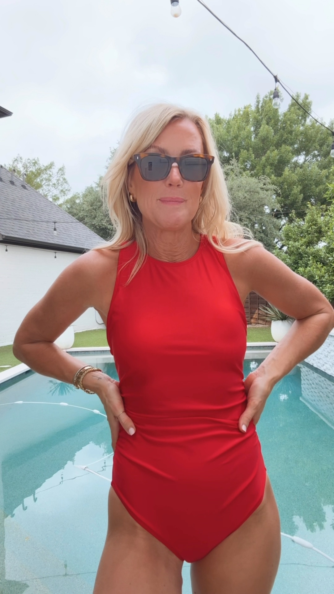 This high neck one piece is so good! Love the color and the back detail.

Swim & Shorts: Small

#LTKSwim #LTKSeasonal #LTKOver40