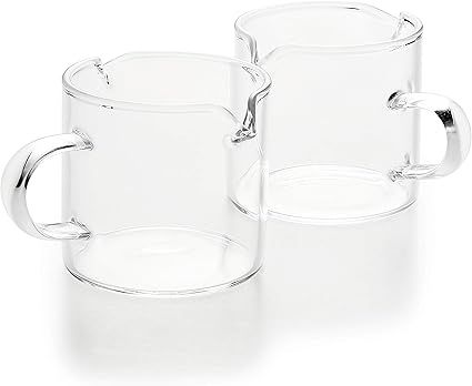 Shot Glasses Espresso Parts Double Spouts Milk Cup Clear Glass (Clear Glass-2Pack) | Amazon (US)