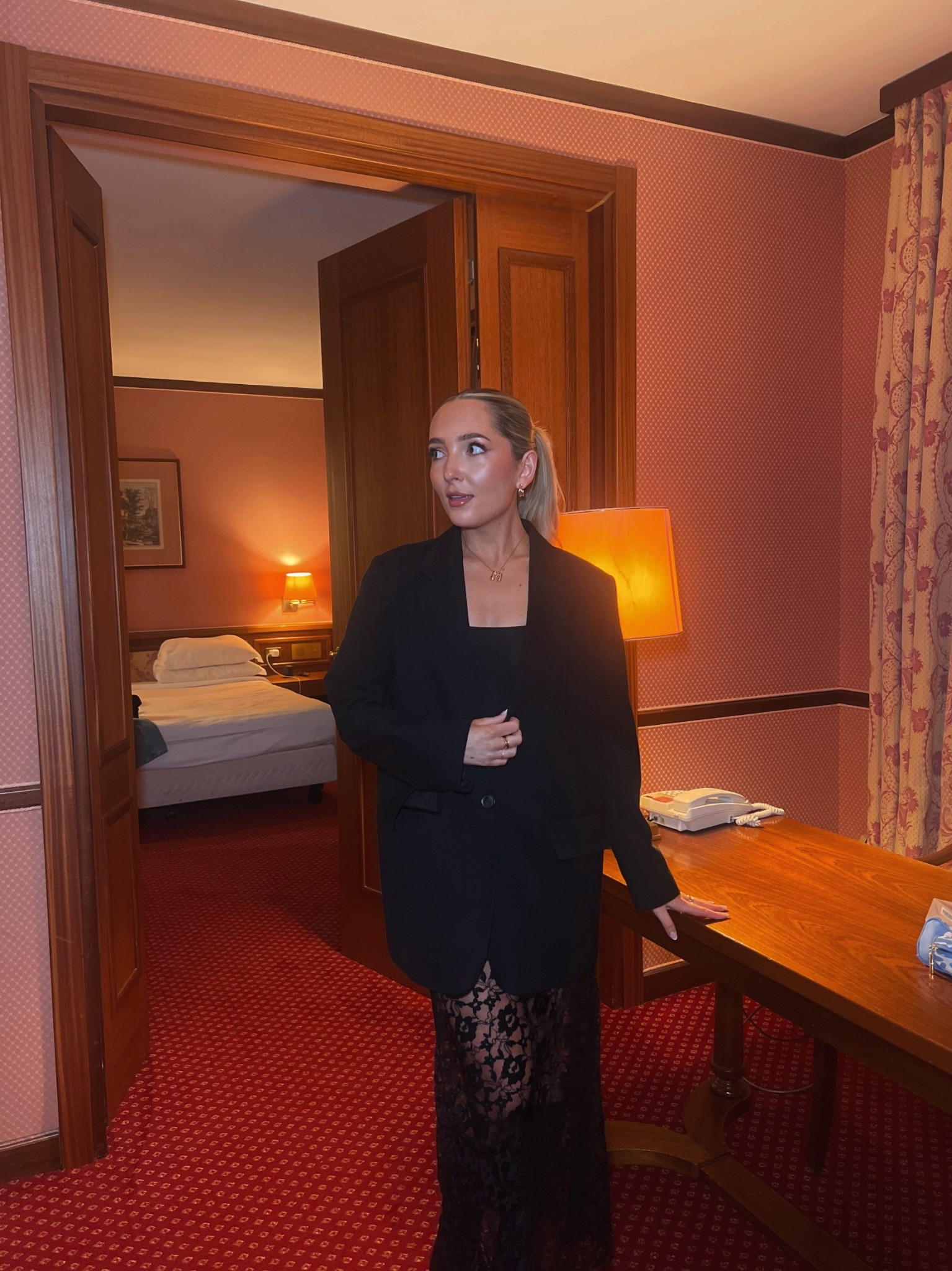 Oversized blazer and lace skirt combination will always win 🖤

#LTKwinter #LTKpartywear #LTKfestive