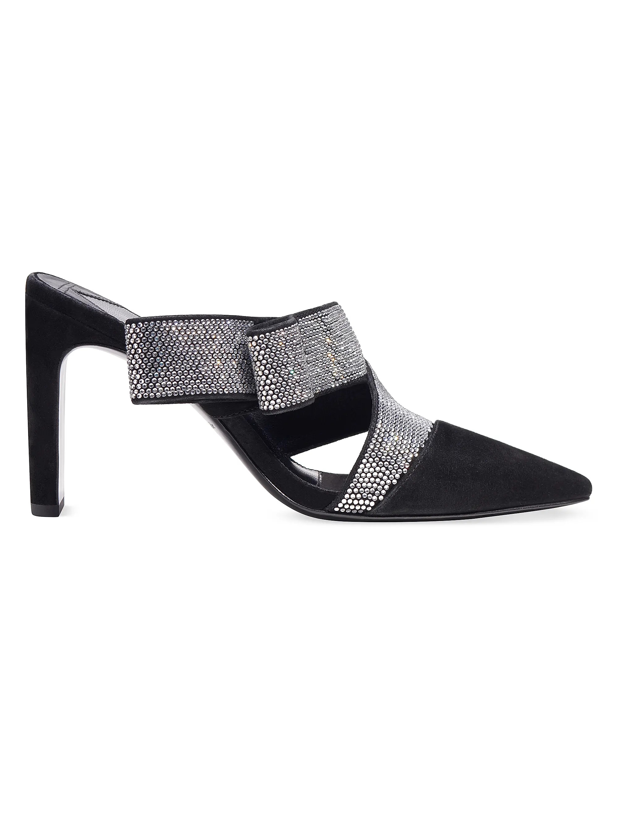 Bianca Suede Crystal Wrap Pumps | Saks Fifth Avenue