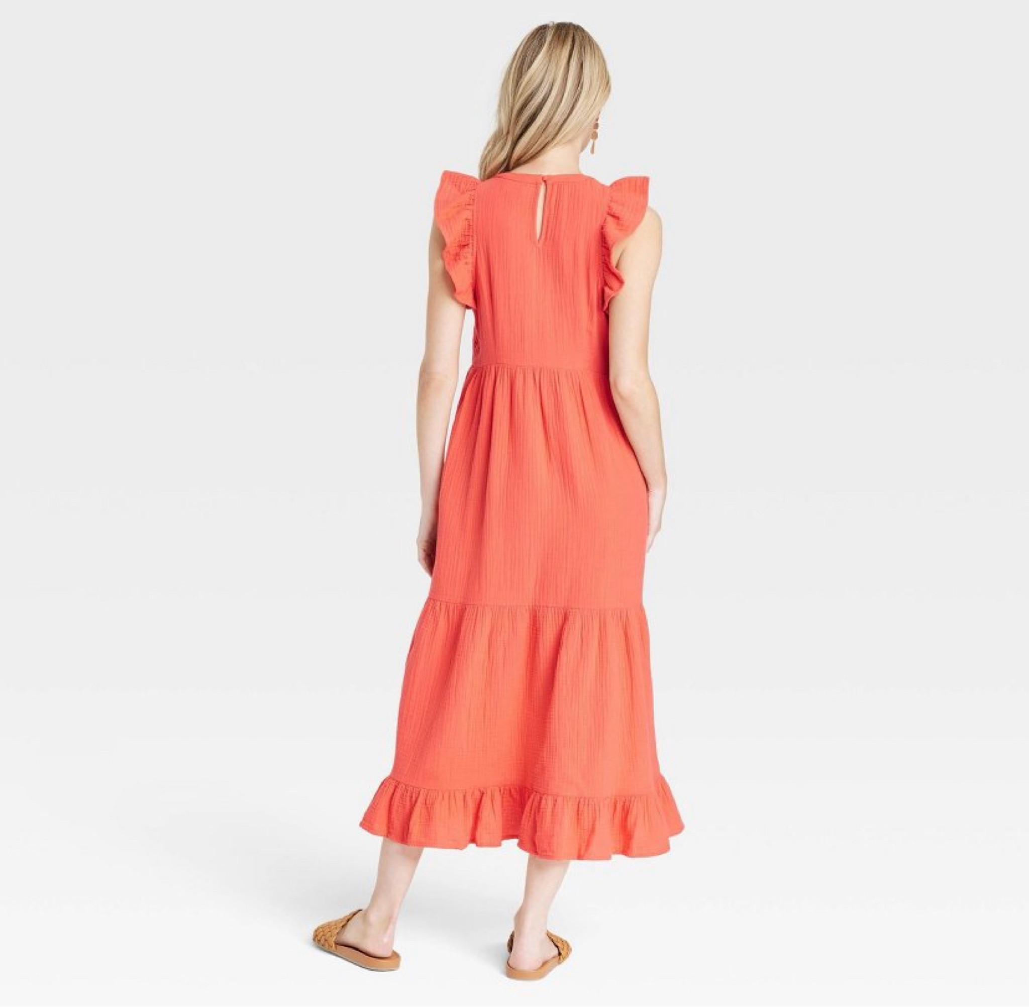 Flutter sleeve maxi dress for spring! 