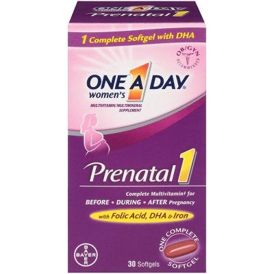 One A Day Women's Prenatal 1 with DHA & Folic Acid Multivitamin Softgels | Target