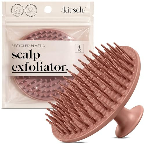 Kitsch Scalp Massager for Hair Care - Scalp Scrubber, Shampoo Brush & Exfoliator for Scalps- Hair Scrubber for Relaxing Bath - Terracotta | Amazon (US)