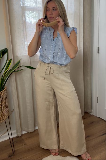 The perfect version of these linen pants on sale right now! I will include a few similar picks I have been eyeing up 👀 

#LTKmidsize #LTKfindsunder50 #LTKSeasonal