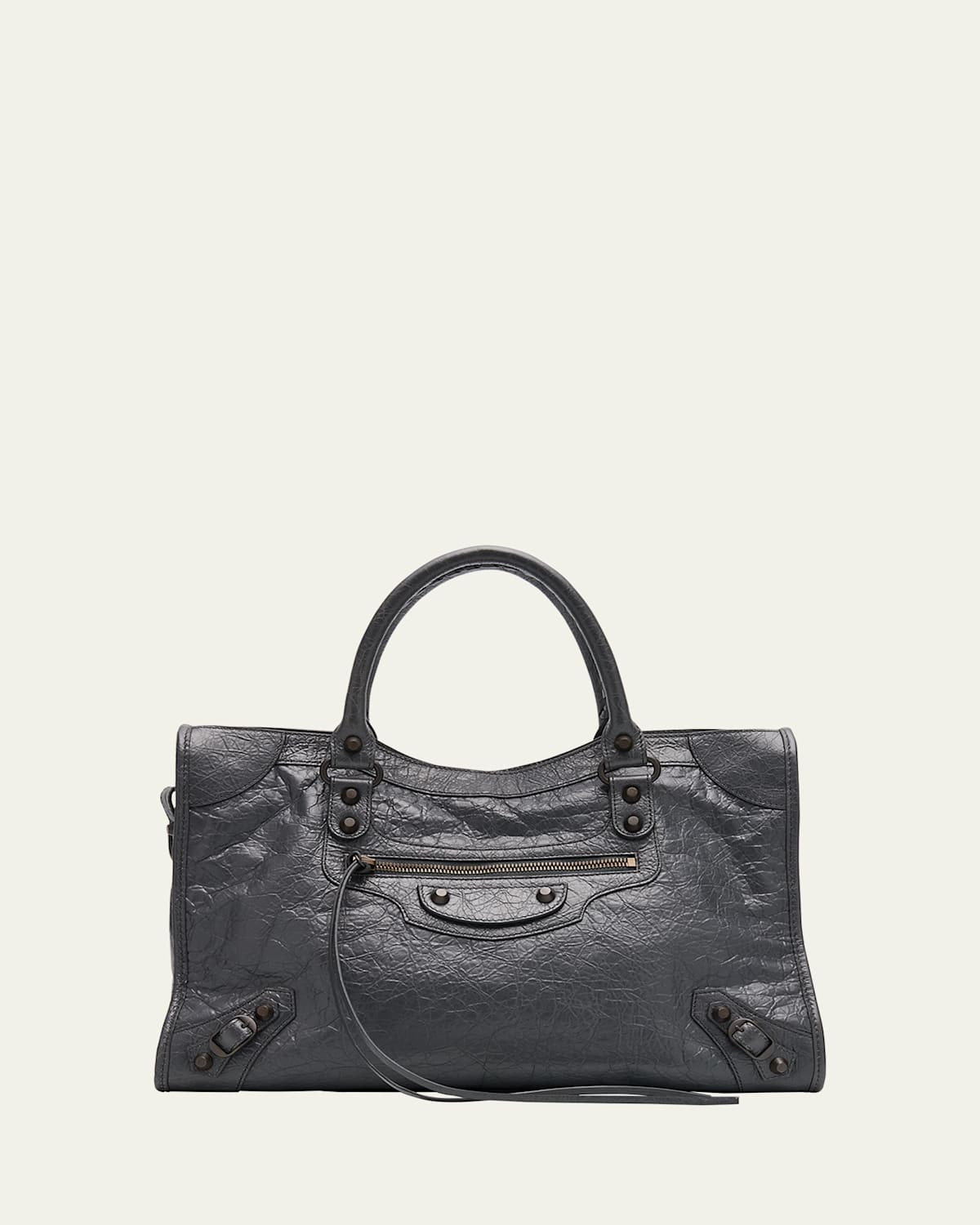 Le City Medium Crinkled Leather Top-Handle Bag | Bergdorf Goodman
