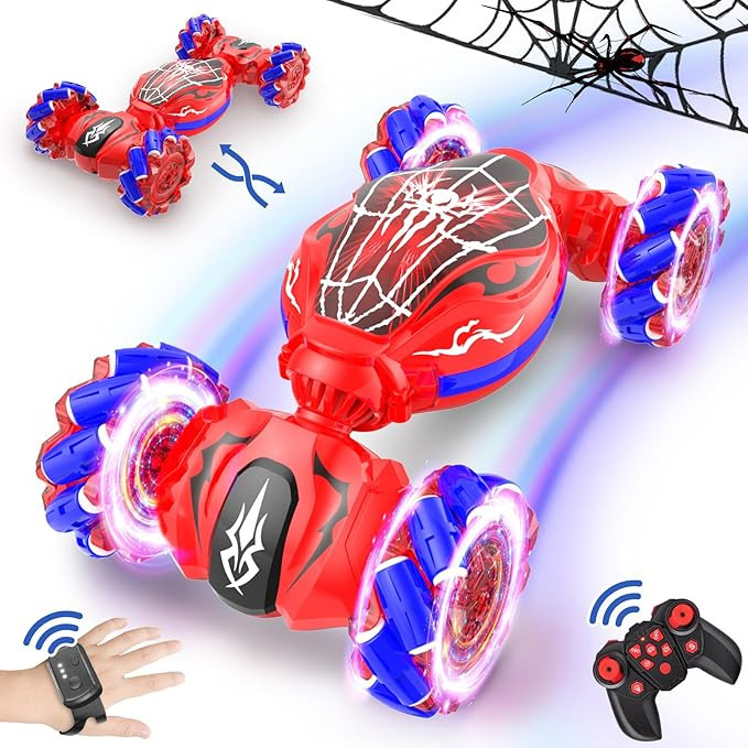 Spider Gesture Sensing RC Stunt Car, Hand Controlled and 2.4GHz Remote Control Toy Car with Light... | Amazon (US)