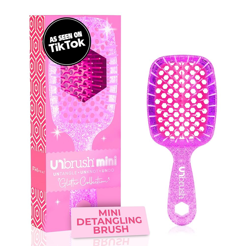 FHI Heat UNbrush Mini Detangler Brush for Pain-Free Brushing on All Wet or Dry Hair Types — Dur... | Amazon (US)