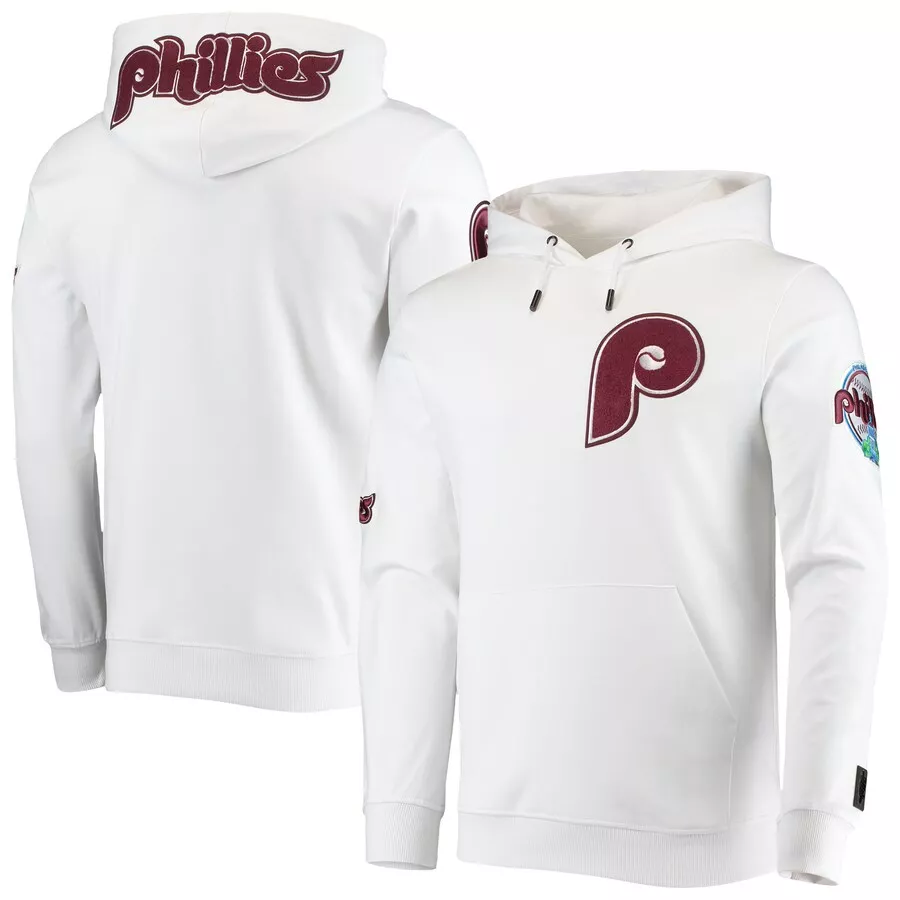 Women's Philadelphia Phillies '47 White/Red Inner Glow Dolly V-Neck Cropped  T-Shirt