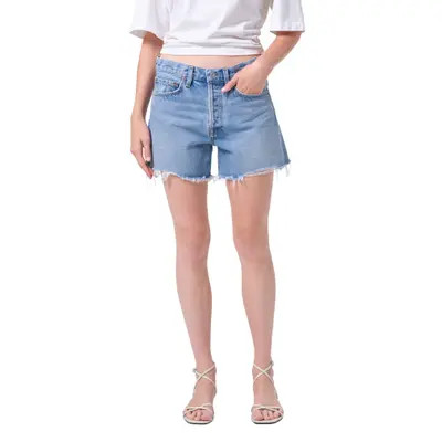 AGOLDE Parker Loose Fit Long Denim Cutoff Shorts in Community at Nordstrom, Size 30 | Nordstrom