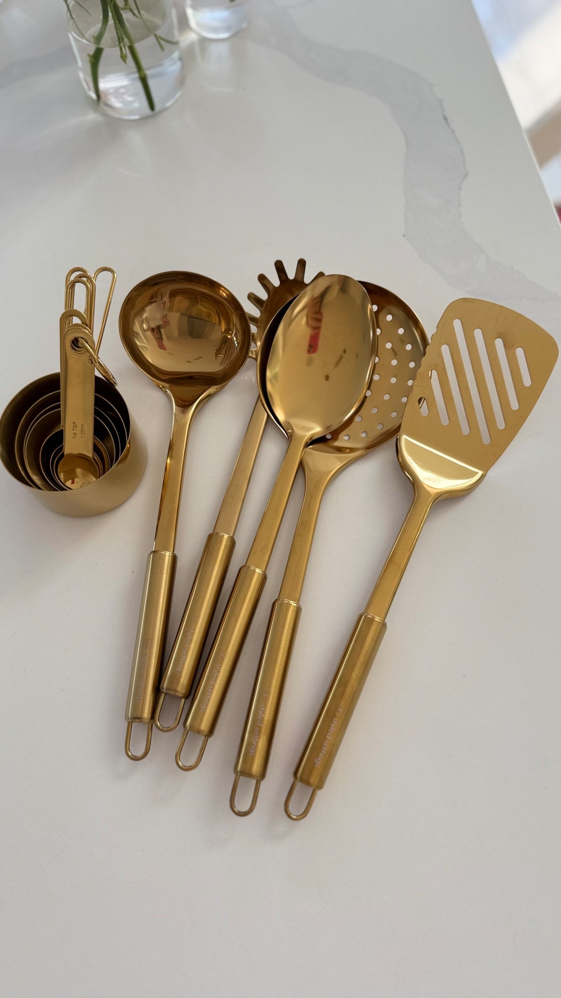 Gold cooking utensils and measuring cups ✨ 

#LTKfamily #LTKgiftguide #LTKcanada