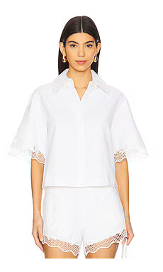 Clea Daphne Boxy Shirt in Off White from Revolve.com | Revolve Clothing (Global)
