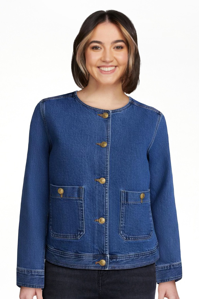 Scenario Women's and Women's Plus Denim Jacket, Sizes XS-4X | Walmart (US)