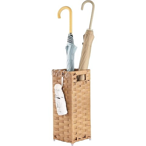 Rattan Umbrella Stand, Umbrella Holder for Entryway, Hand Woven Umbrella Rack Organizer Freestand... | Amazon (US)