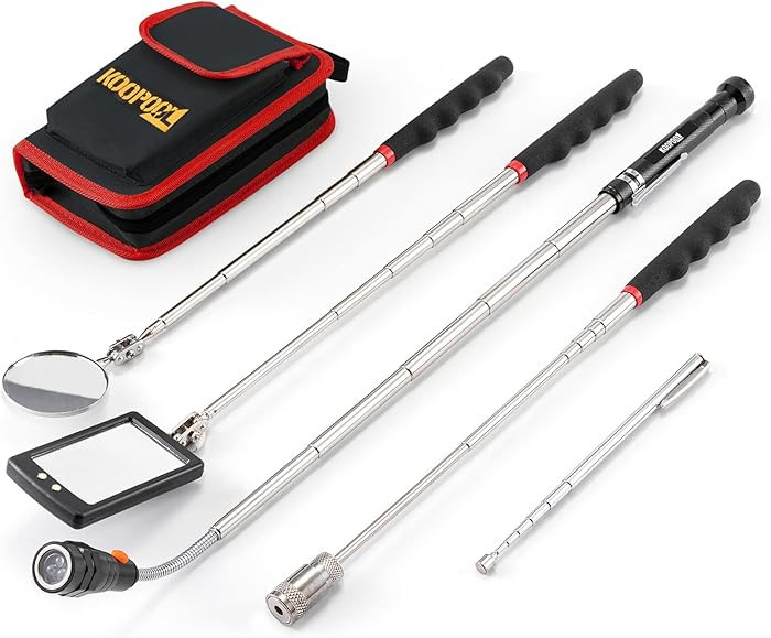 Telescoping Magnetic Pickup Tool Set, Inspection Mirror Telescoping, LED Flashlight, Cool Gadgets... | Amazon (US)