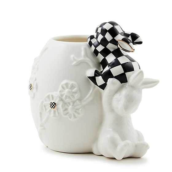 White Rabbit Ceramic Climbing Bunnies Vase | MacKenzie-Childs
