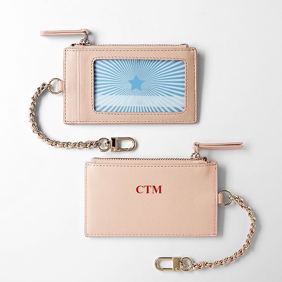 Chain Strap Leather ID Card Case | Mark and Graham