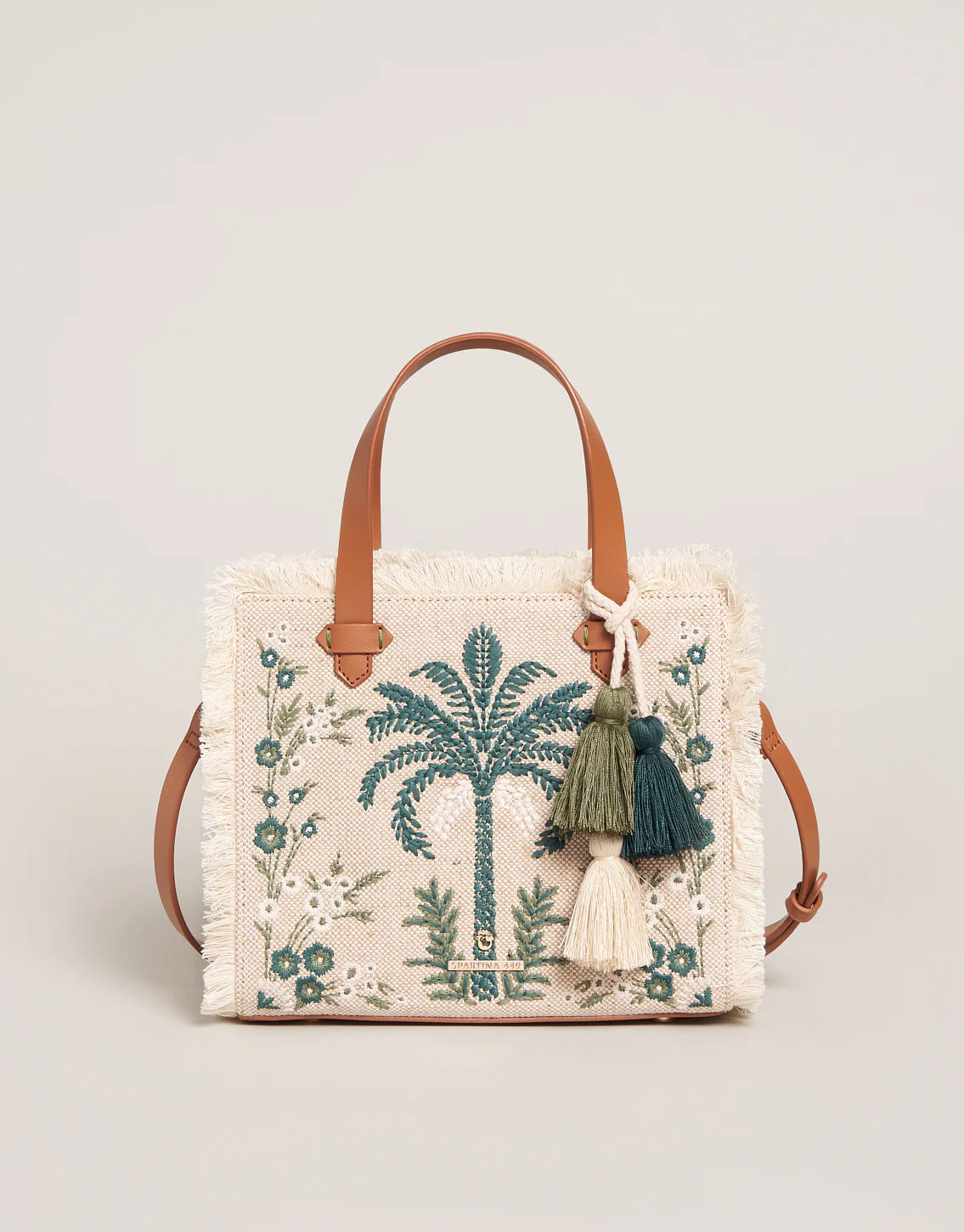 Boho Fringe Satchel Crossbody Alljoy Landing Palm Tree | Spartina 449