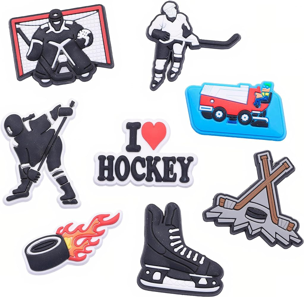 8 Pcs Hockey Croc Shoe Charms, Feild Hockey Sport Shoe Decoration Charms, Accessories for Shoes, ... | Amazon (CA)