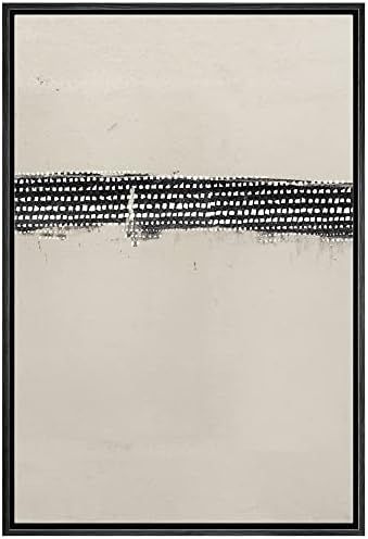 IDEA4WALL Framed Canvas Print Wall Art Geometric Distressed Black Ink Landscape Abstract Shapes Illu | Amazon (US)