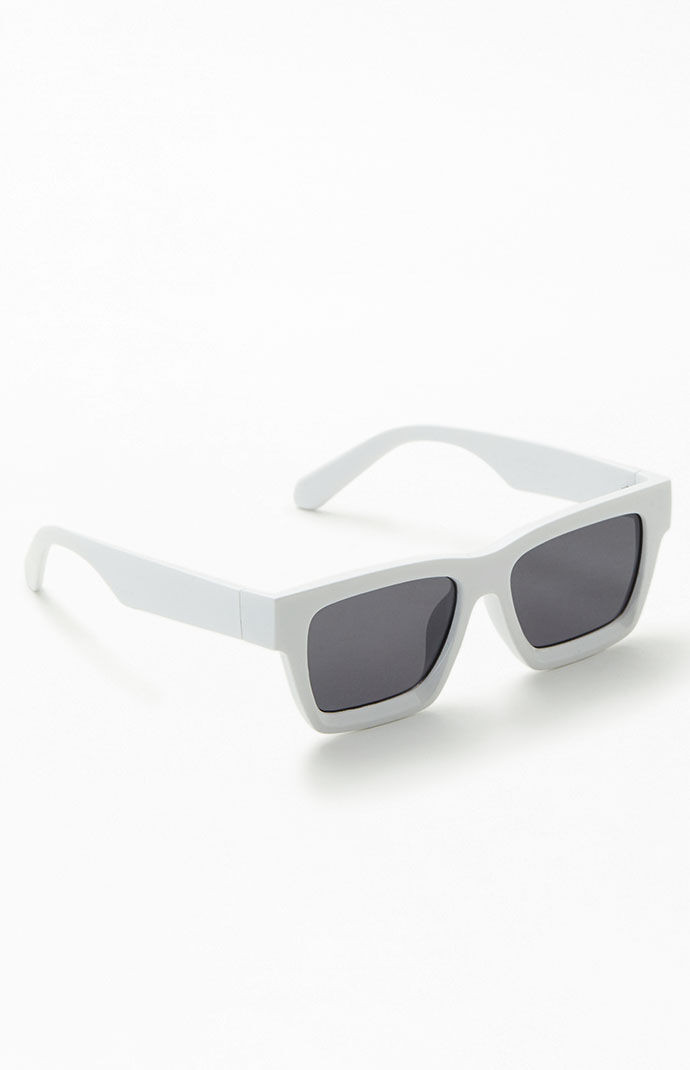 PacSun Mens White Square Sunglasses | PacSun