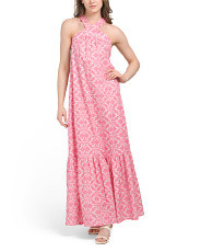Made In Italy Halter Neck Maxi Dress With Ruffle Hem | Casual Dresses  | Marshalls | Marshalls