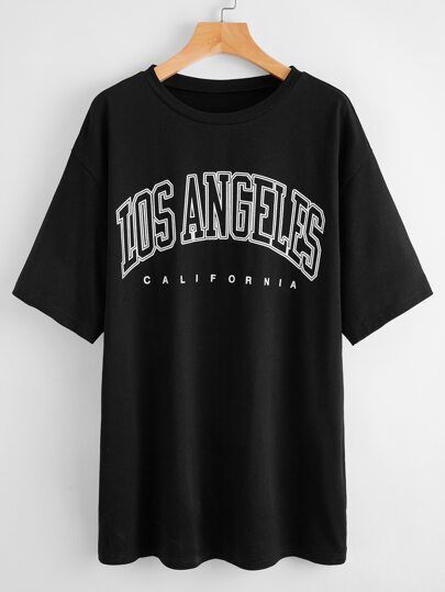 Los Angeles Graphic Oversized Tee | SHEIN