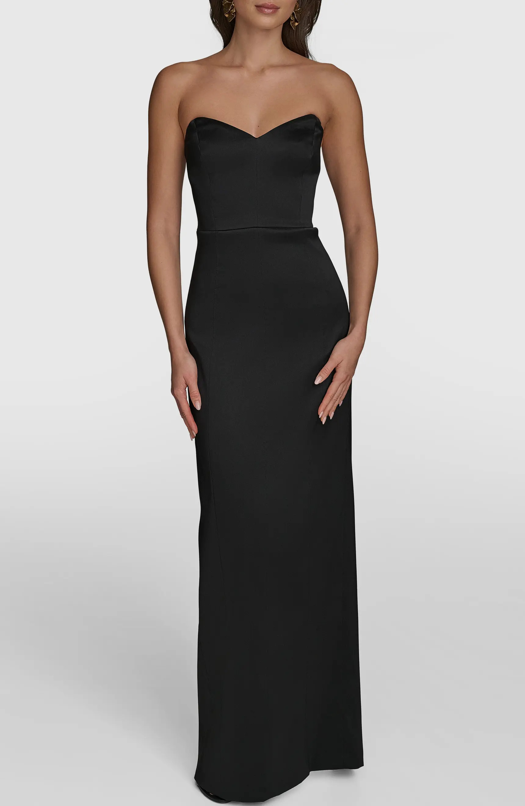 Donna Karan New York Strapless Satin Gown | Nordstrom | Nordstrom