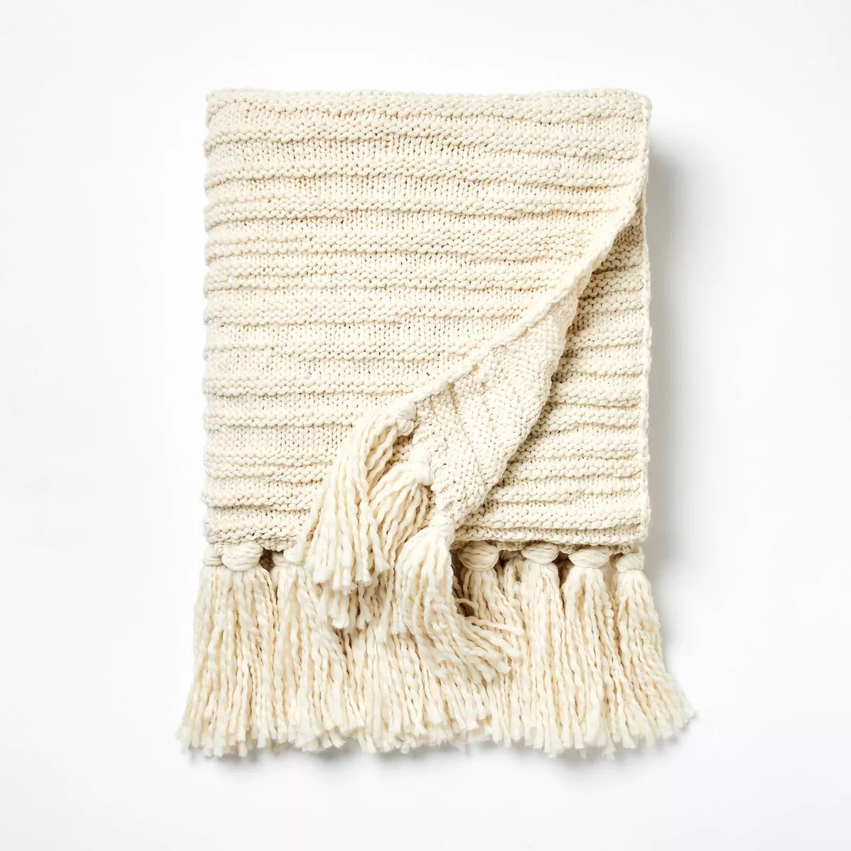 Raised Striped Chunky Knit Throw Blanket - Threshold™ designed with Studio McGee | Target