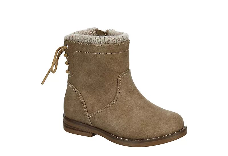 Eva & Zoe Girls Infant Lil Indy Ankle Boot - Taupe | Rack Room Shoes