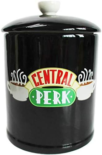 Silver Buffalo Friends Central Perk Black Large Canister Ceramic Cookie Jar (FRD309EG) | Amazon (US)