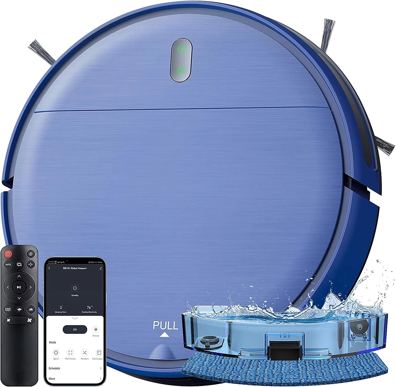 ONSON BR151 Robot Vacuum Cleaner, Robot Vacuum and Mop Combo Compatible with Alexa, Blue - Walmar... | Walmart (US)