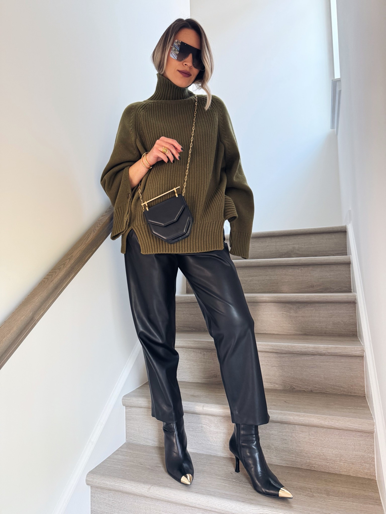Knits+leather > favorite winter combo

#LTKootd #LTKSeasonal #LTKOver40