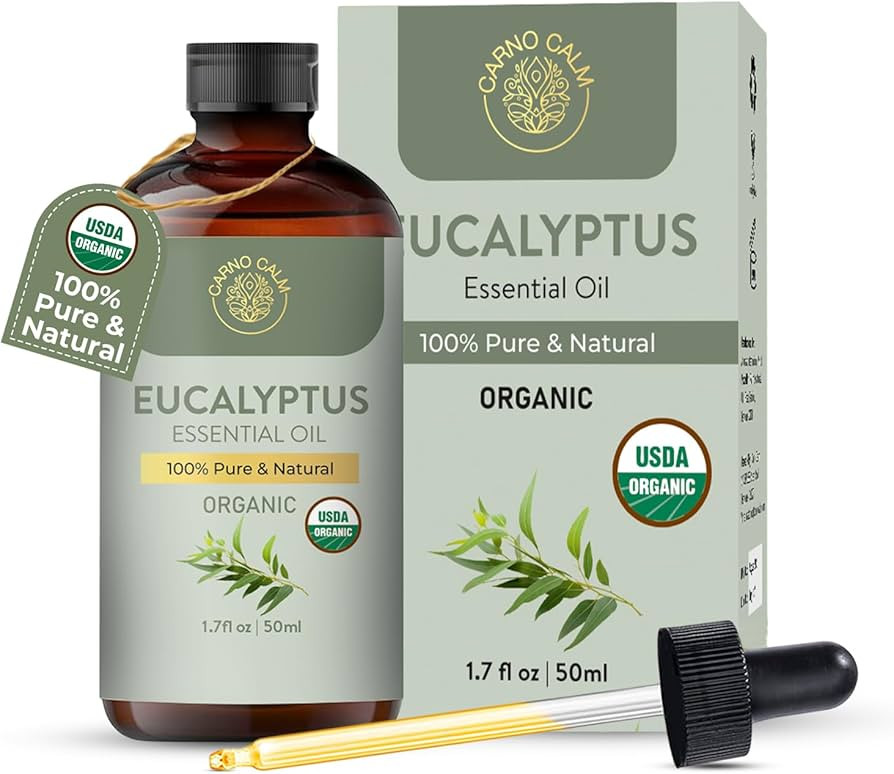Amazon.com: Carno Calm Eucalyptus Essential Oil | USDA Certified Organic Eucalyptus Oil | Ideal f... | Amazon (US)