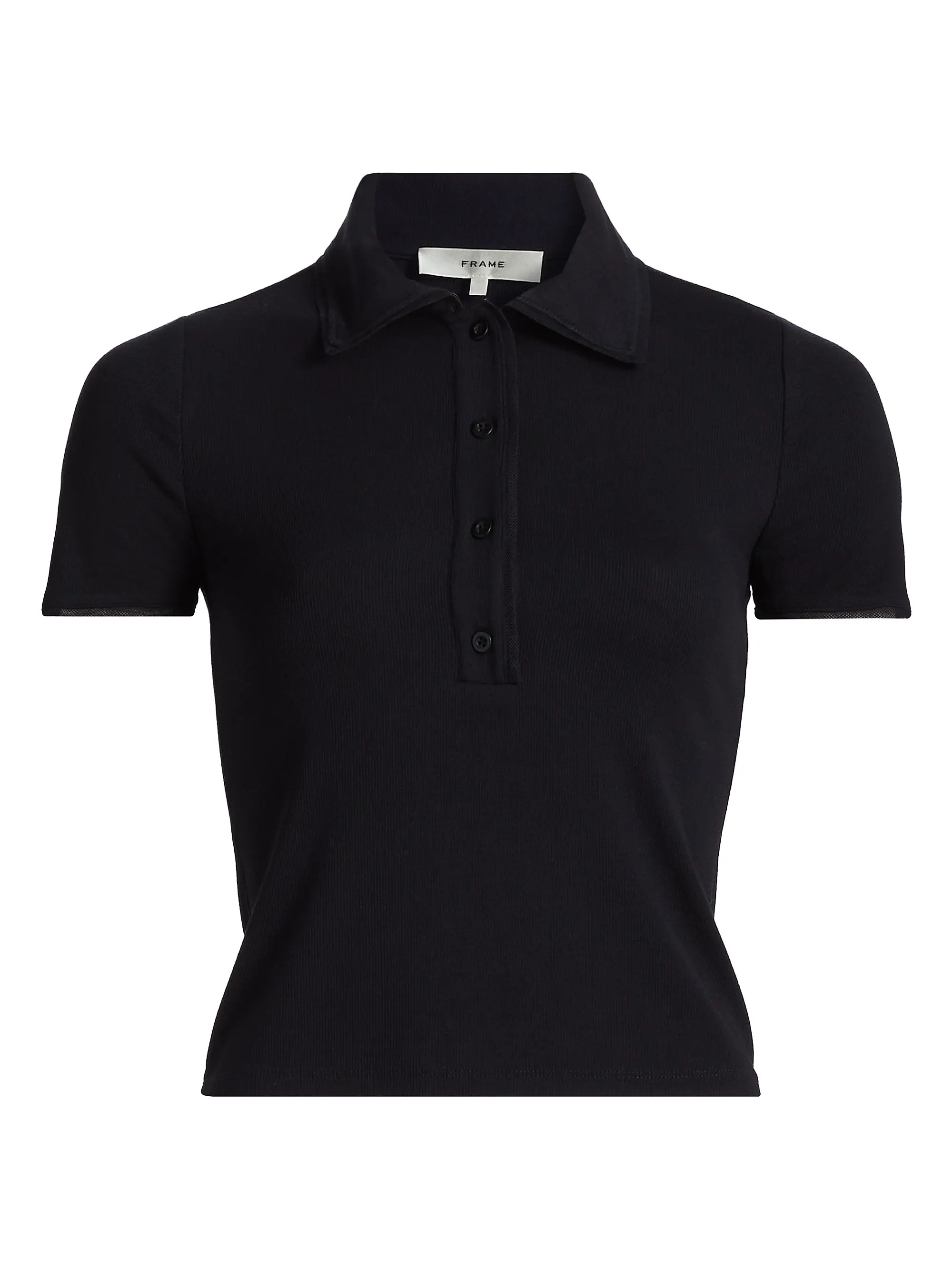 The Mesh-Trim Polo Shirt | Saks Fifth Avenue