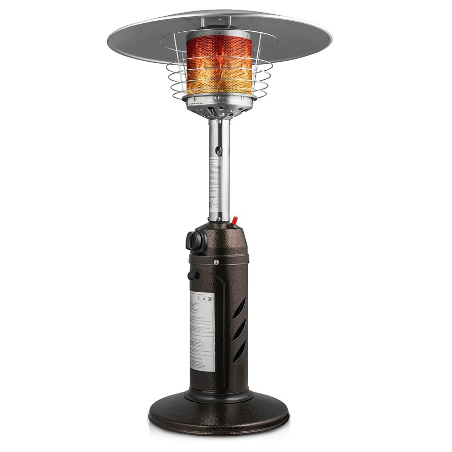 MoNiBloom Outdoor Patio Heater Outdoor Tabletop Lightweight Propane 11000 BTU Output Electronic I... | Amazon (US)