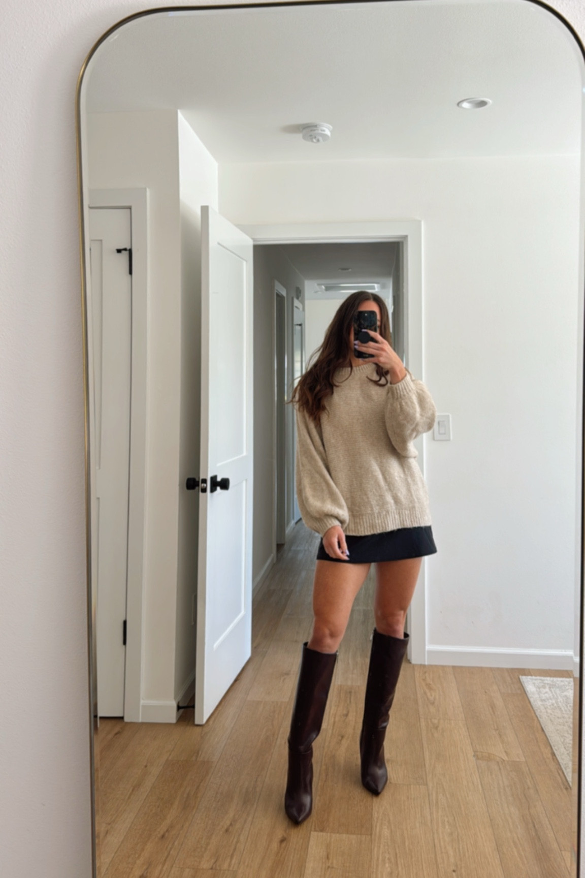 Fall boots - black mini skirt outfit 

#LTKShoeCrush #LTKStyleTip #LTKSeasonal