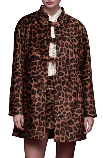 Avec Les Filles Leopard Print A-Line Jacket at Nordstrom Rack, Size X-Small | Nordstrom Rack