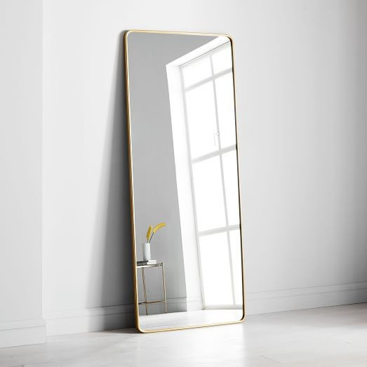 Modern Streamline Rounded Edge Floor Mirror | West Elm (US)