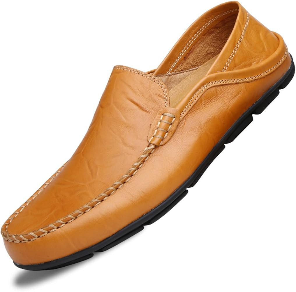 Go Tour Men's Premium Genuine Leather Casual Slip on Loafers Breathable Driving Shoes Fashion Sli... | Amazon (US)