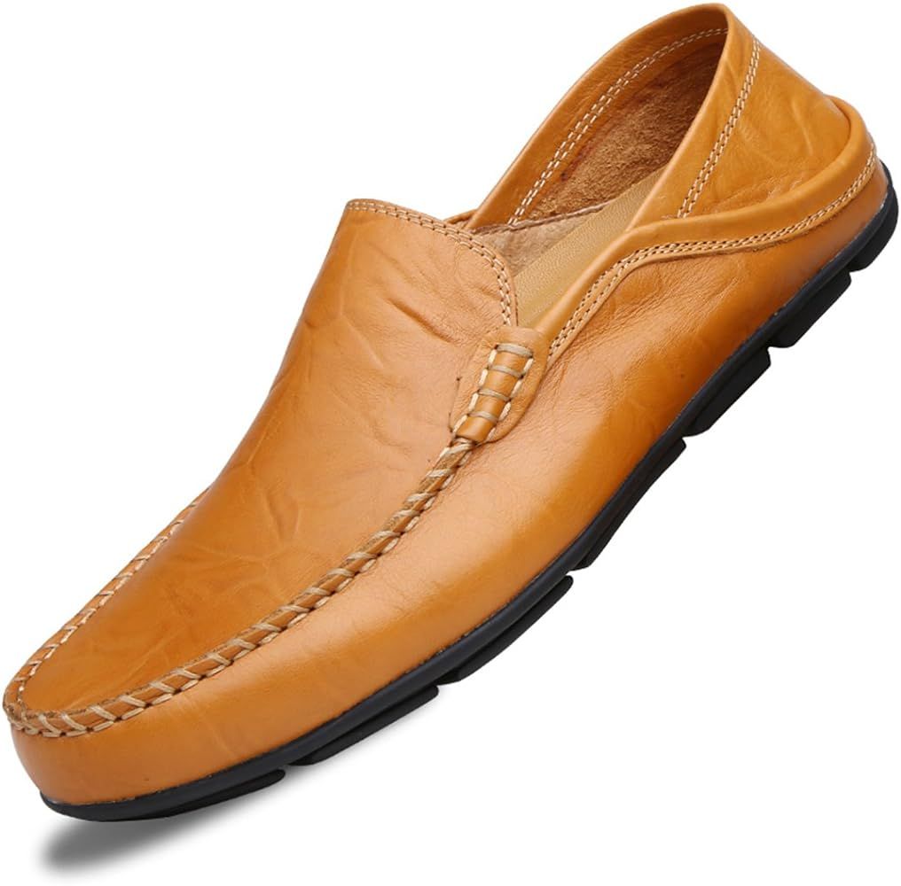 Go Tour Men's Premium Genuine Leather Casual Slip on Loafers Breathable Driving Shoes Fashion Sli... | Amazon (US)