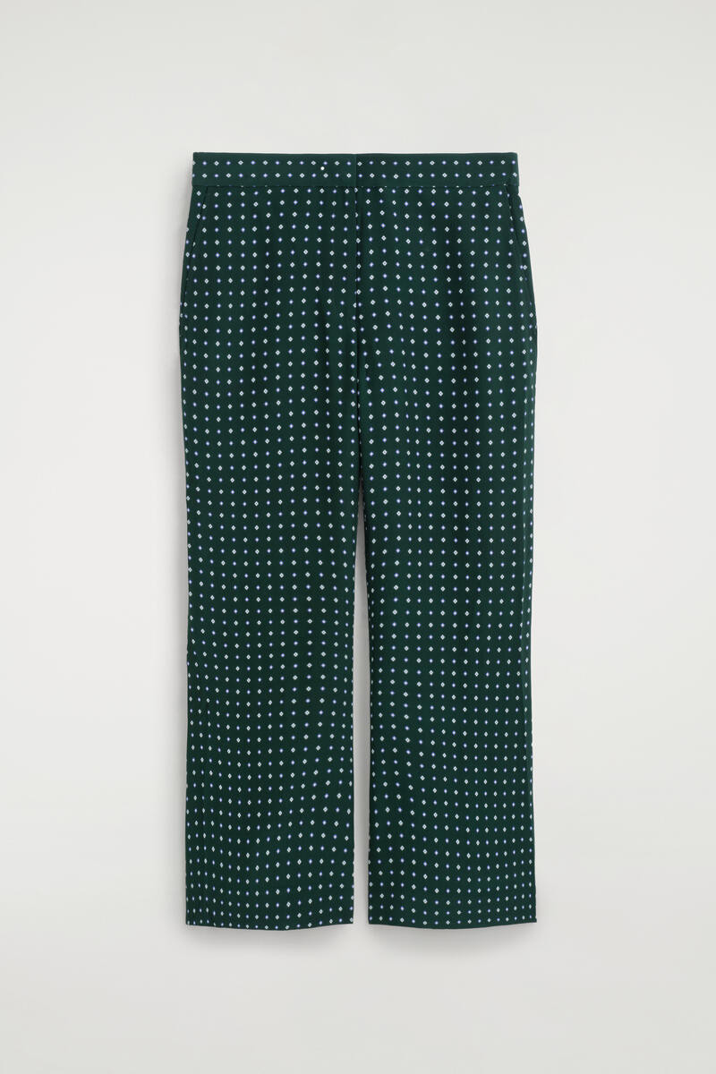 Geometric-Print Cropped Flared Pants | COS CA