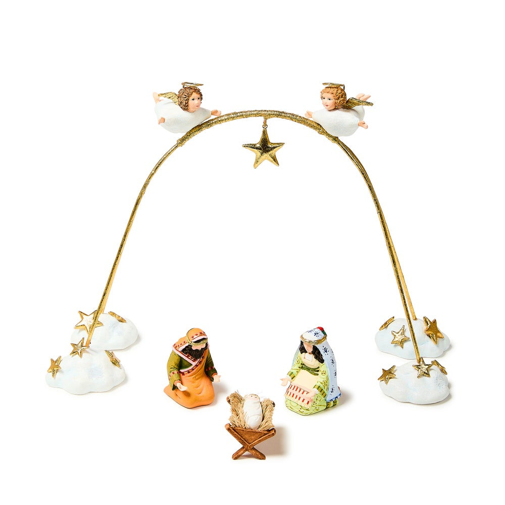 Patience Brewster Nativity Cherub Angels Mini Arch Set, Set of 4 | MacKenzie-Childs