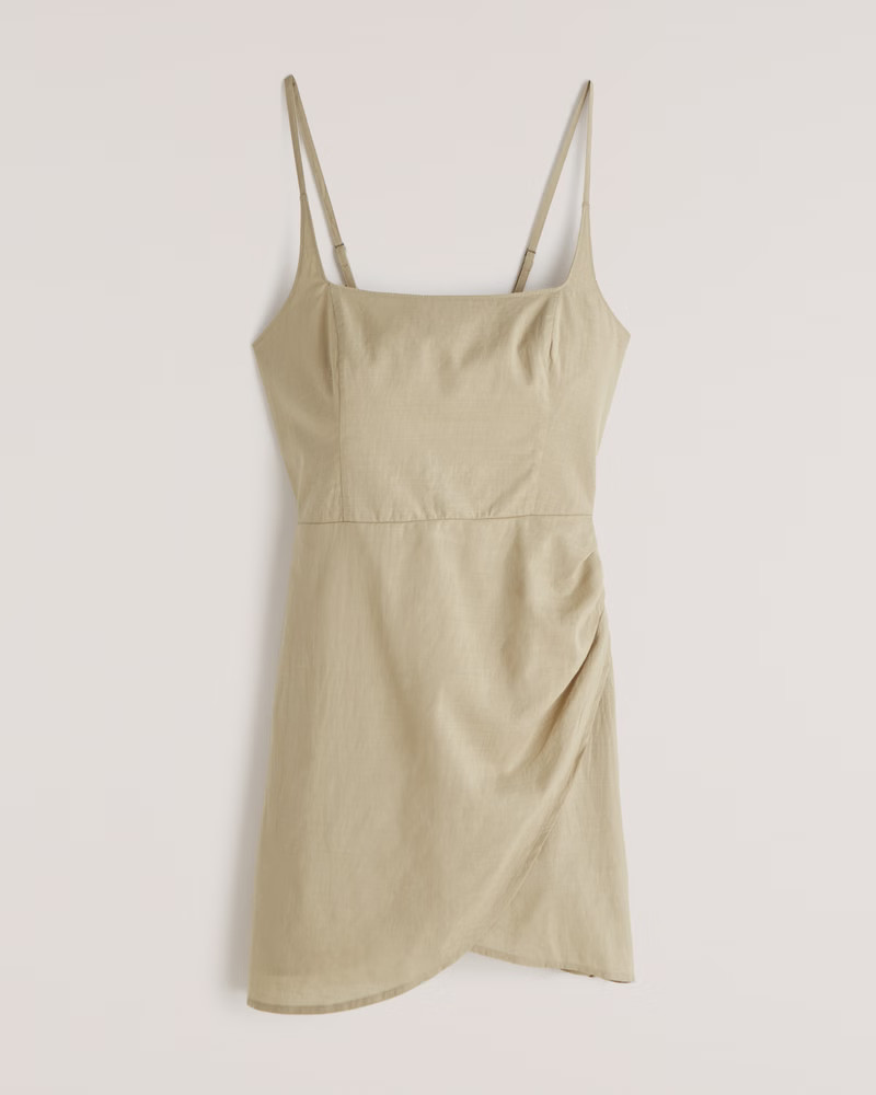 Scoopneck Wrap Mini Dress | Abercrombie & Fitch (US)