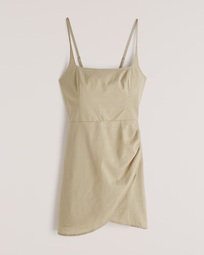 Scoopneck Wrap Mini Dress | Abercrombie & Fitch (US)