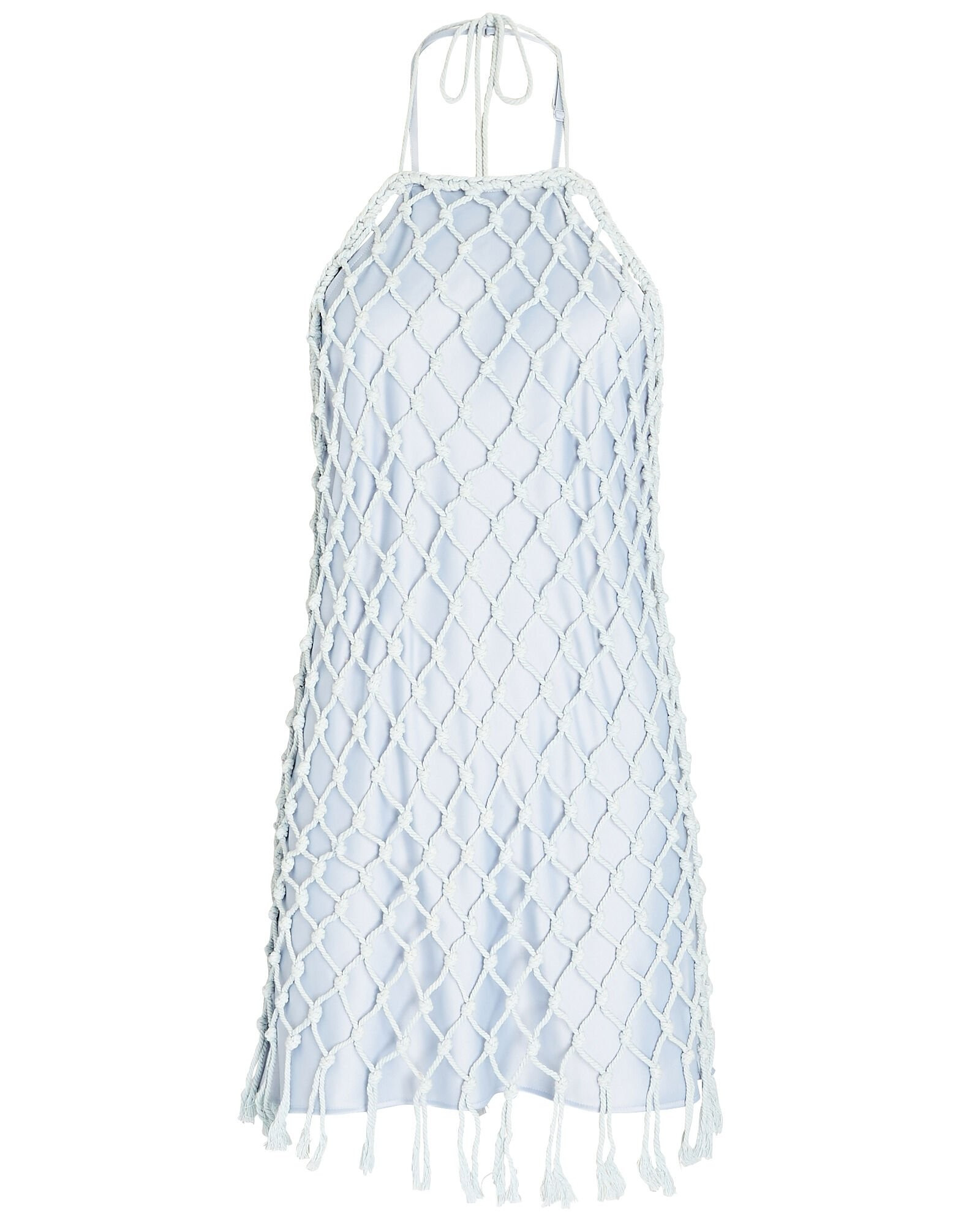 Macramé Mini Halter Dress | INTERMIX